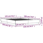 vidaXL Cadre de lit sans matelas blanc 135x190 cm