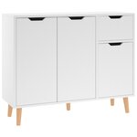 vidaXL Buffet Blanc 90x30x72 cm Bois d'ingénierie