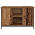 Meuble TV vidaXL Artisan Chêne 101x35x65 cm en Bois d'Ingénierie et Acier
