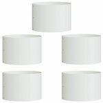 vidaXL Pots de jardin 5 Pièces Blanc 30 x 30 x 20 cm Acier