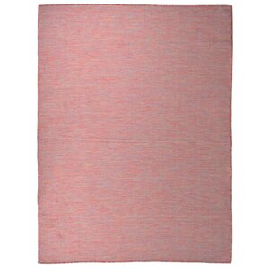 vidaXL Tapis à tissage plat d'extérieur 120x170 cm Rouge