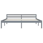 vidaXL Cadre de lit sans matelas gris bois massif de pin 160x200 cm