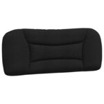 vidaXL Lit avec matelas noir 100x200 cm tissu