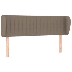 vidaXL Tête de lit avec oreilles Taupe 147x23x78/88 cm Tissu