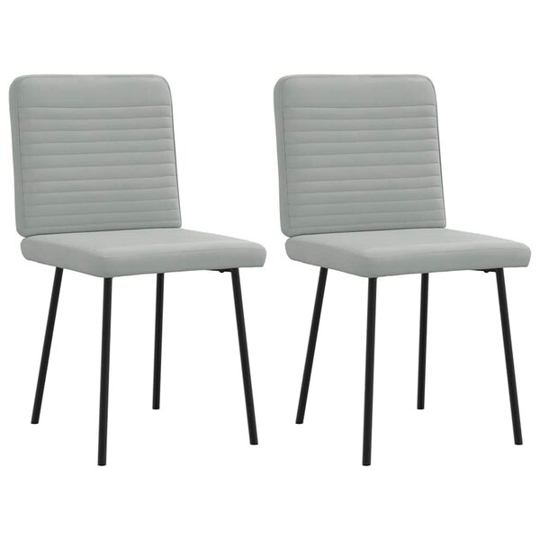 vidaXL Chaises à manger lot de 2 Gris clair Velours
