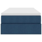 vidaXL Lit avec rangement et matelas Bleu 90 x 190 cm Polyester