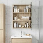 vidaXL Armoire Miroir de Salle de Bain avec étagère Chêne Sonoma
