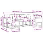 vidaXL Ensemble de canapés d'extérieur 6 Pièces Naturel et Beige