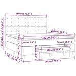 vidaXL Sommier à lattes de lit avec matelas Cappuccino 180x200 cm