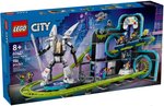 LEGO City - Parc d'attractions Robot World - Ensemble de construction 60421 avec montagnes russes et minifigurines