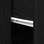 vidaXL Buffet en chêne noir avec tiroir Chêne noir 80 x 33 x 70 cm