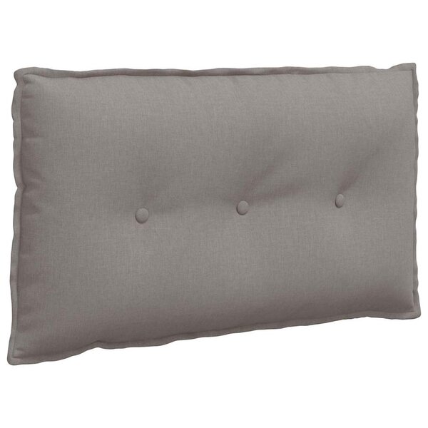 vidaXL Coussin de Dos Taupe 80 x 19 x 50 cm tissu