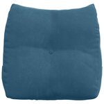 vidaXL Coussin de Dos Bleu 45 x 24 x 50 cm Velours