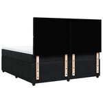 vidaXL Sommier à lattes de lit et matelas Noir 200x200 cm Velours