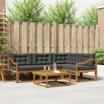 vidaXL Ensemble de canapés d'extérieur 5 Pièces Naturel et Anthracite