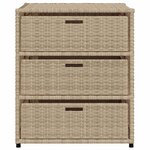 vidaXL Armoire de rangement de jardin beige 55x59x69 cm résine tressée
