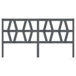 vidaXL Tête de lit Gris 206x4x100 cm Bois massif de pin