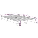 vidaXL Cadre de lit sans matelas chêne fumé 120x190 cm bois ingénierie