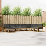 vidaXL Ensemble de canapés d'extérieur 8 Pièces Blanc et anthracite