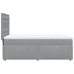 vidaXL Sommier à lattes de lit et matelas Gris clair 90x190 cm Tissu