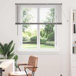 vidaXL Store de Fenêtre avec des rideaux Argenté 80 x 130 cm Aluminium