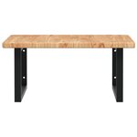 vidaXL Étagère de vasque murale acier et bois de chêne massif