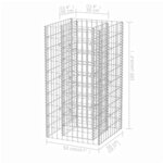 vidaXL Lit surélevé à gabion Acier 50x50x100 cm