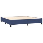 vidaXL Cadre de lit Bleu 200x200 cm Tissu