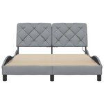 vidaXL Cadre de lit avec LED sans matelas gris clair 120x200 cm tissu