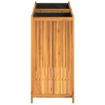 vidaXL Jardinière avec doublure 100x50x100 cm bois massif d'acacia