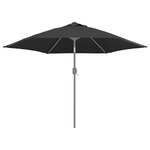 vidaXL Tissu de remplacement pour parasol d'extérieur Anthracite 300cm