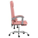 vidaXL Fauteuil de massage inclinable de bureau Rose Similicuir