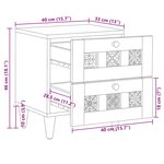 vidaXL Cabinet de chevet avec tiroir Naturel 40 x 33 5 x 46 cm