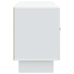 vidaXL Meuble TV 102 x 34 5 x 50 cm Blanc Bois d'ingénierie