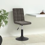vidaXL Chaises pivotantes à manger lot de 4 gris foncé velours