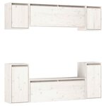 vidaXL Meubles TV 6 Pièces Blanc Bois massif de pin