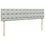 VidaXL Cadre de lit ottoman et matelas gris clair 180x200cm velours