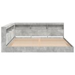 vidaXL Lit bibliothèque avec tête de lit 2 Pièces Gris béton 180 x 200 cm