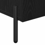 vidaXL Buffet Chêne noir 90 x 34 x 80 cm Bois d'ingénierie