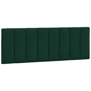 vidaXL Coussin de tête de lit Hanko vert foncé 140 cm velours