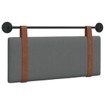 vidaXL Tête de lit suspendue Gris foncé PU antique