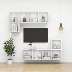 vidaXL Armoire murale Blanc 37x37x37 cm Aggloméré
