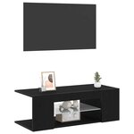 vidaXL Meuble TV Chêne noir 90 x 39 x 30 cm Bois d'ingénierie