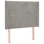 vidaXL Sommier à lattes de lit matelas et LED Gris clair 100x200 cm