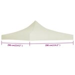 vidaXL Toit de tente de réception 3 x 3 m Crème