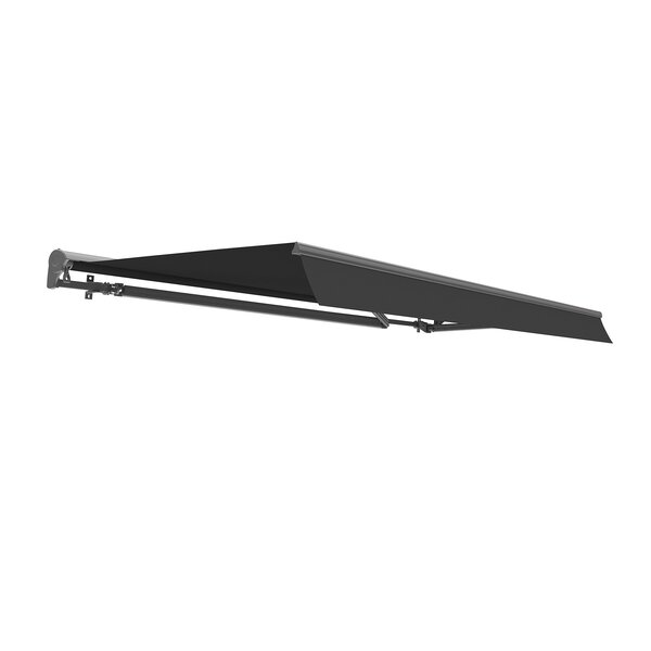Store banne motorisé 3x2.5m orlando gris aluminium avec télécommande