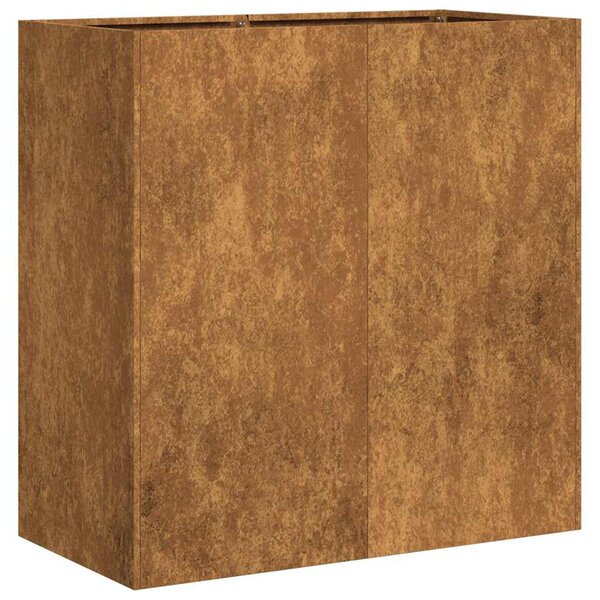 vidaXL Jardinière rouillé 80x40x80 cm acier inoxydable