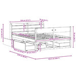 vidaXL Cadre de lit sans matelas blanc 120x200 cm bois de pin massif