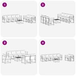 vidaXL Ensemble de canapés d'extérieur 8 pc Blanc et gris clair