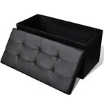 Banc de rangement pliable noir